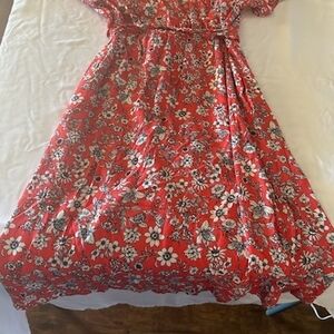 GAP Red and White Floral Dress